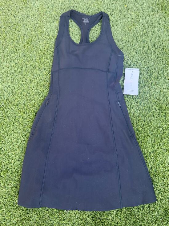 Athleta Dresses & Skirts - NEW Athleta Levitate Dress Black Women's Sz S Tennis Golf Athletic NWT